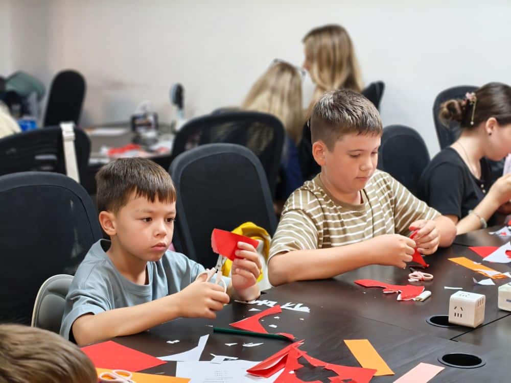 Paper cutting craft activity